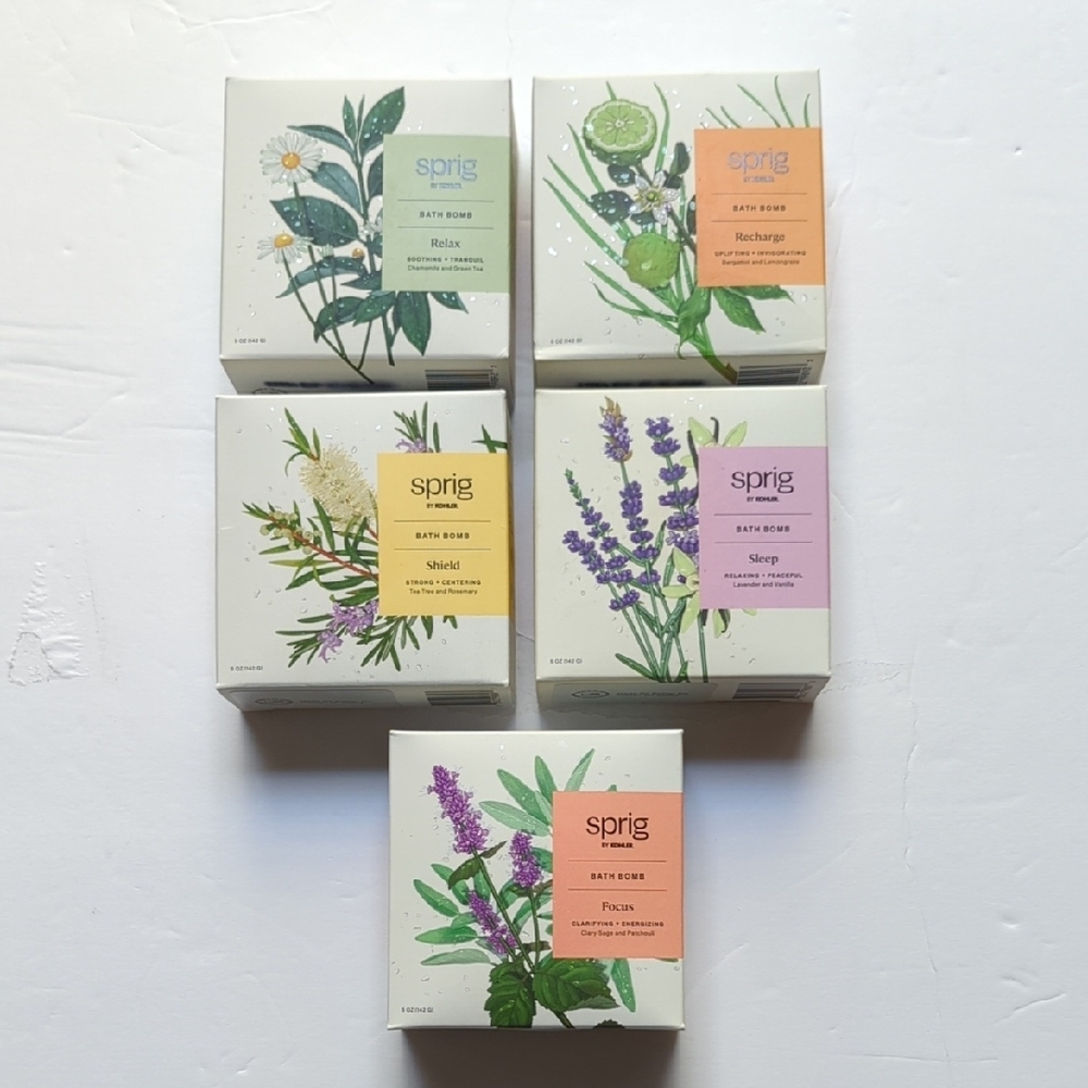 BRAND NEW Sprig by Kohler Bath Bomb 5 piece Set